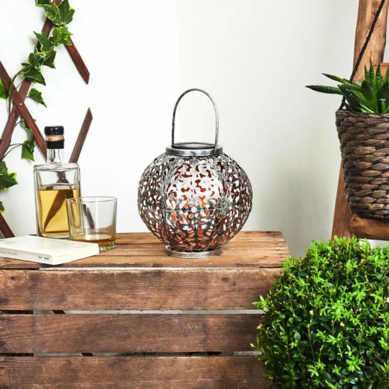 lampe solaire Moreland LED Cuivre, Noir, Argenté, 1 lumière