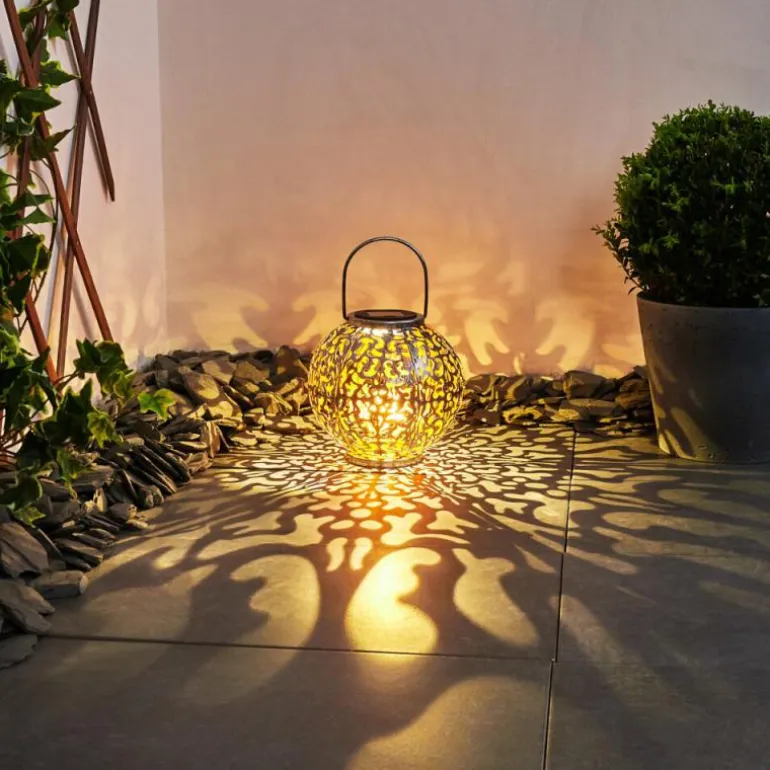 lampe solaire Moreland LED Cuivre, Noir, Argenté, 1 lumière