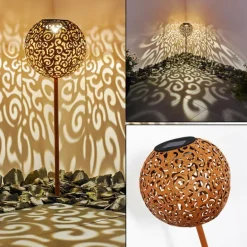 lampe solaire Paradiski LED Rouille, 1 lumière