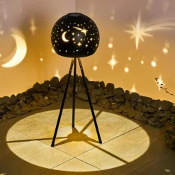 lampe solaire Paralia LED Noir, 1 lumière