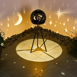 lampe solaire Paralia LED Noir, 1 lumière