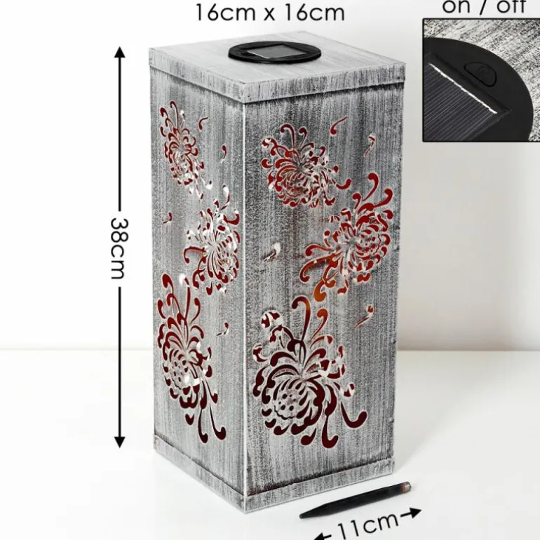 lampe solaire Parikia LED Argenté, 1 lumière