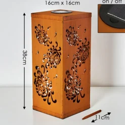 lampe solaire Parikia LED Brun, 1 lumière