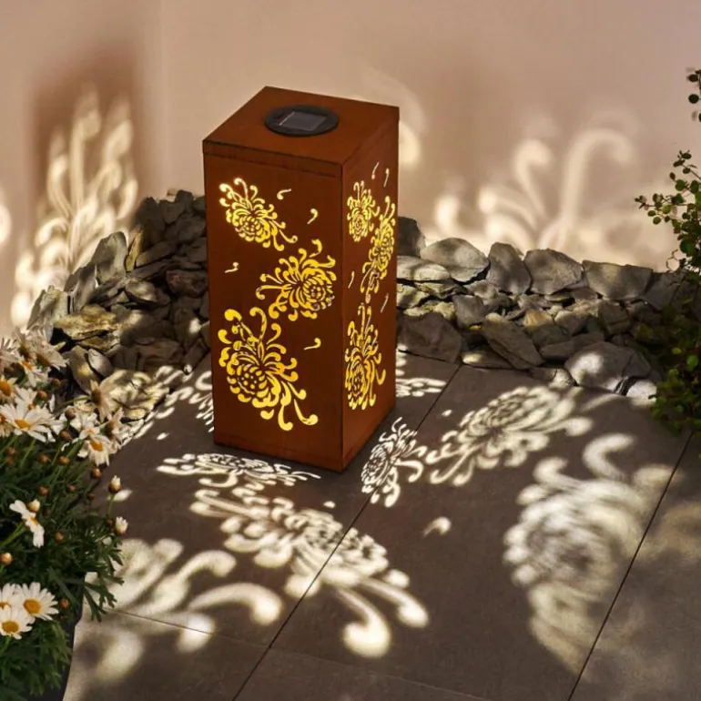 lampe solaire Parikia LED Brun, 1 lumière