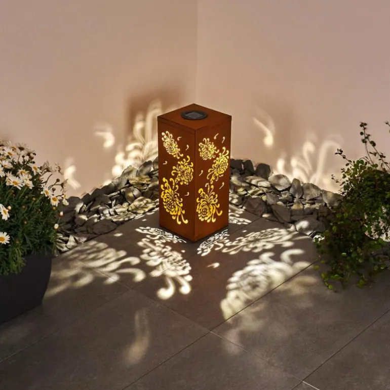 lampe solaire Parikia LED Brun, 1 lumière