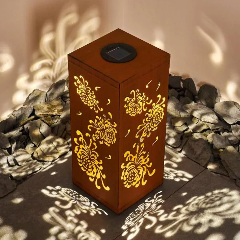 lampe solaire Parikia LED Brun, 1 lumière