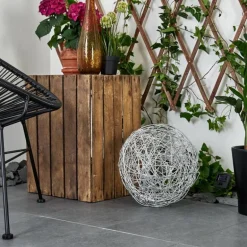 lampe solaire Rapallo LED Argenté, 30 lumières