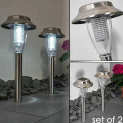 lampe solaire Rovigo LED Nickel mat, 1 lumière