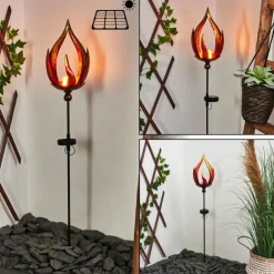 lampe solaire Rovinj LED Jaune, Rouge, Noir, 10 lumières