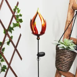 lampe solaire Rovinj LED Jaune, Rouge, Noir, 10 lumières