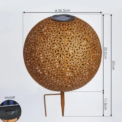 lampe solaire Samoao LED Rouille, Noir, 1 lumière