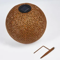 lampe solaire Samoao LED Rouille, Noir, 1 lumière