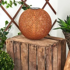 lampe solaire Samoao LED Rouille, Noir, 1 lumière