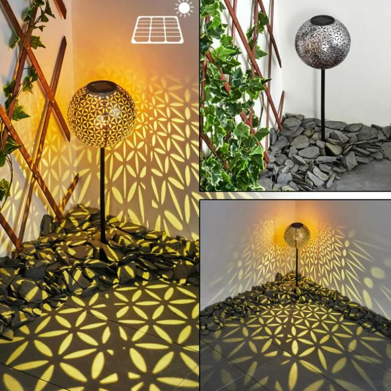 lampe solaire Samoao LED Cuivre, Noir, Argenté, 1 lumière