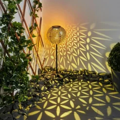 lampe solaire Samoao LED Cuivre, Noir, Argenté, 1 lumière