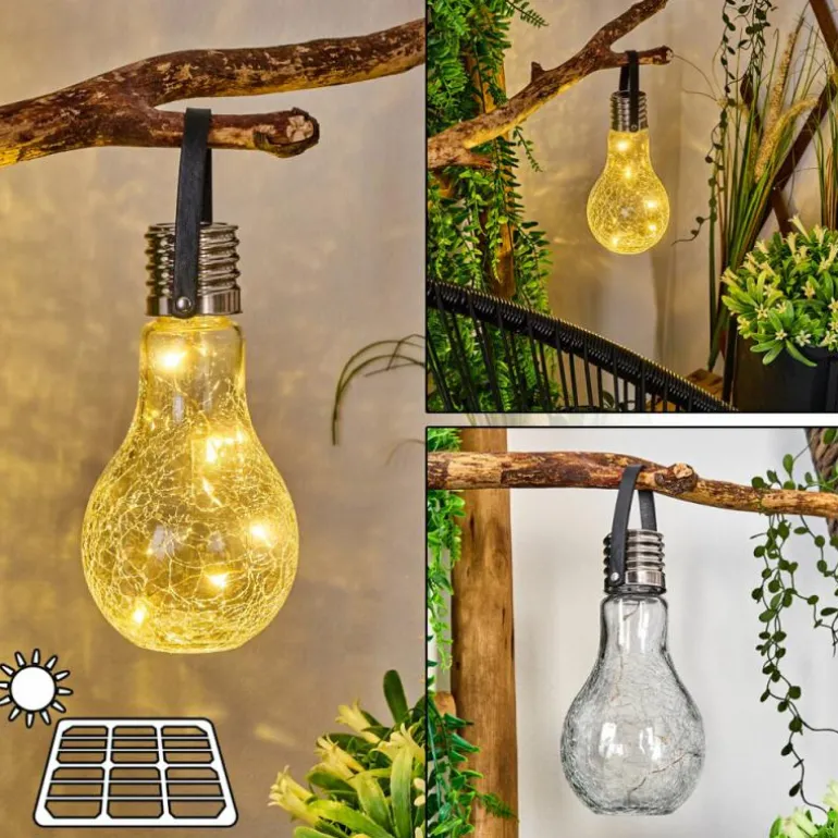 Lampe solaire Tian LED Noir, 1 lumière