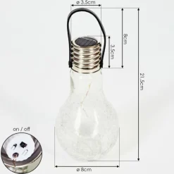 Lampe solaire Tian LED Noir, 1 lumière