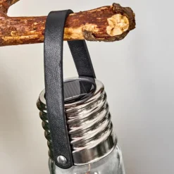 Lampe solaire Tian LED Noir, 1 lumière