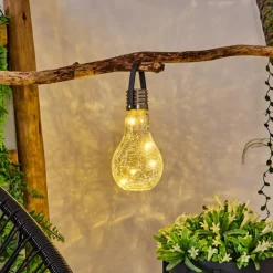 Lampe solaire Tian LED Noir, 1 lumière