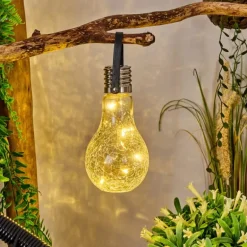 Lampe solaire Tian LED Noir, 1 lumière