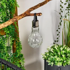 Lampe solaire Tian LED Noir, 1 lumière