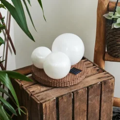 Lampe solaires Centrache LED Brun, 3 lumières