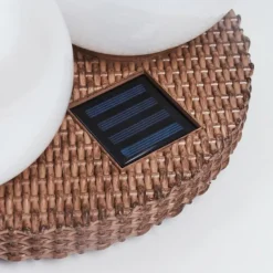 Lampe solaires Centrache LED Brun, 3 lumières