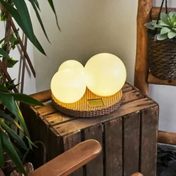 Lampe solaires Centrache LED Brun, 3 lumières