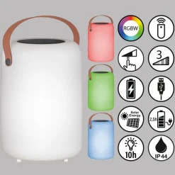 Lampe solaires FHL easy Orno LED Blanc, 1 lumière, Télécommandes, Changeur de couleurs