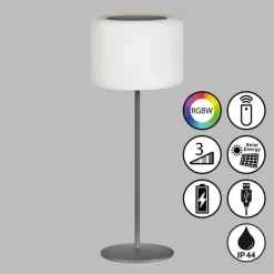 Lampe solaires FHL easy Pino LED Noir, 1 lumière, Télécommandes, Changeur de couleurs