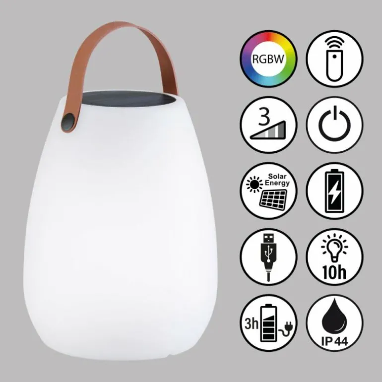 Lampe solaires FHL easy Ruby LED Blanc, 1 lumière, Télécommandes, Changeur de couleurs