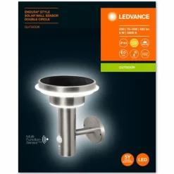 Lampe solaires LEDVANCE ENDURA® Acier inoxydable, 1 lumière, Détecteur de mouvement