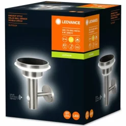 Lampe solaires LEDVANCE ENDURA® Acier inoxydable, 1 lumière, Détecteur de mouvement