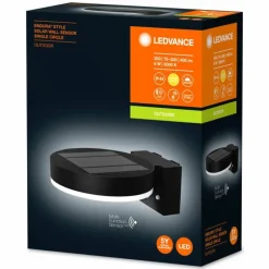 Lampe solaires LEDVANCE ENDURA® Noir, 1 lumière, Détecteur de mouvement