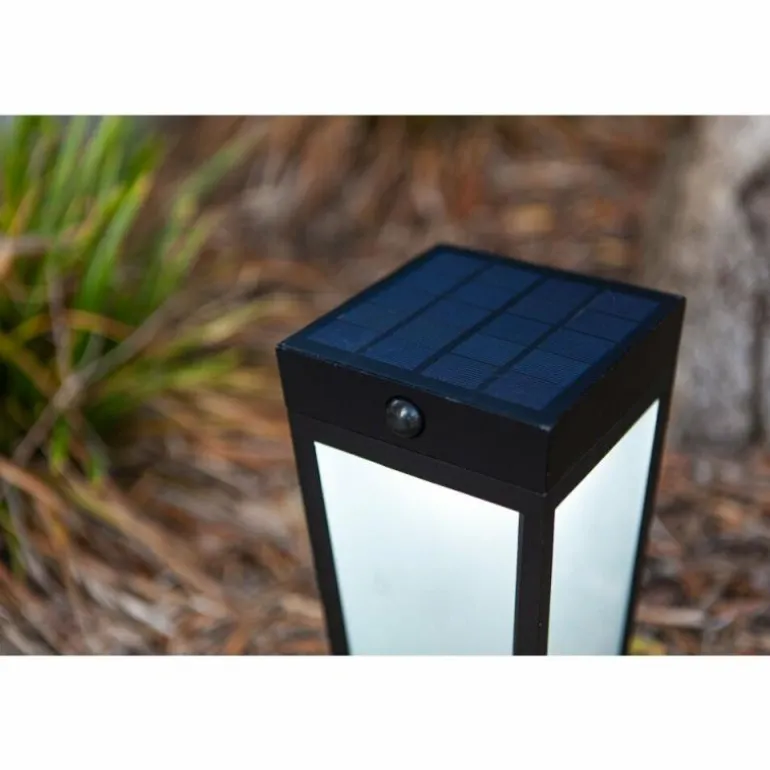 Lampe solaires Lutec Dias LED Noir, 1 lumière, Détecteur de mouvement, Changeur de couleurs