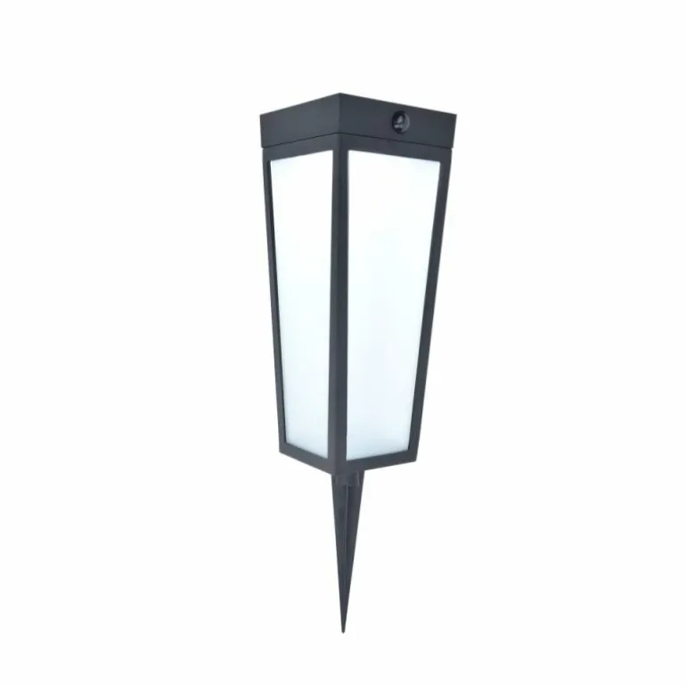 Lampe solaires Lutec Dias LED Noir, 1 lumière, Détecteur de mouvement, Changeur de couleurs