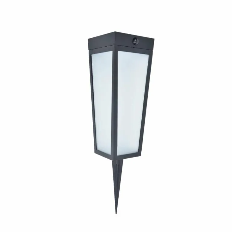 Lampe solaires Lutec Dias LED Noir, 1 lumière, Détecteur de mouvement, Changeur de couleurs