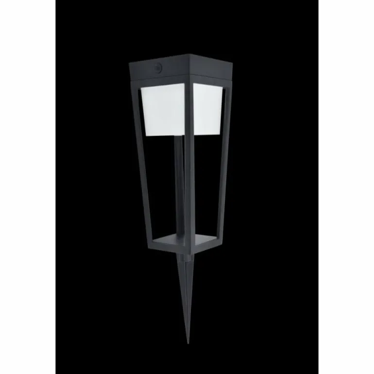 Lampe solaires Lutec Dias LED Noir, 1 lumière, Détecteur de mouvement, Changeur de couleurs