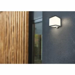 Lampe solaires Lutec DOBLO LED Anthracite, 1 lumière, Détecteur de mouvement