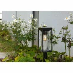 Lampe solaires Lutec Flair LED Noir, 1 lumière