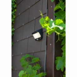 Lampe solaires Lutec TRY LED Anthracite, 1 lumière, Détecteur de mouvement