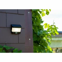 Lampe solaires Lutec TRY LED Anthracite, 1 lumière, Détecteur de mouvement