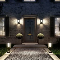 Lampe solaires Mantra MERIBEL LED Noir, 1 lumière, Détecteur de mouvement