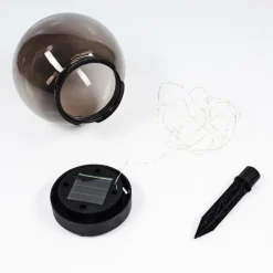 Lampe solaires Pollenca LED Noir, 20 lumières