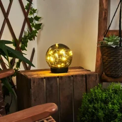 Lampe solaires Pollenca LED Noir, 20 lumières