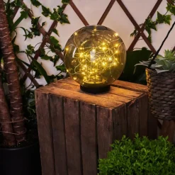 Lampe solaires Pollenca LED Noir, 40 lumières