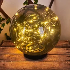 Lampe solaires Pollenca LED Noir, 40 lumières