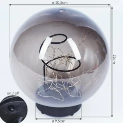 Lampe solaires Pollenca LED Noir, 30 lumières