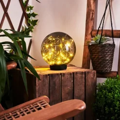 Lampe solaires Pollenca LED Noir, 30 lumières