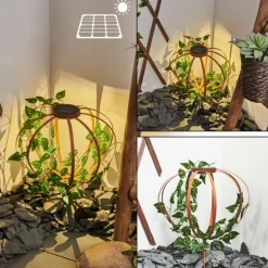 Lampe solaires Yonkers LED Vert, Rouille, 1 lumière